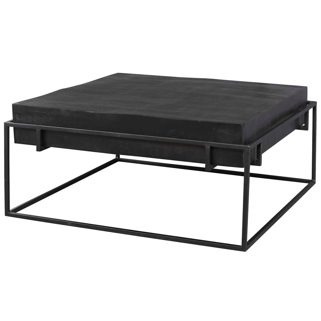 American Home Furniture Uttermost Telone Modern Black Coffee Table