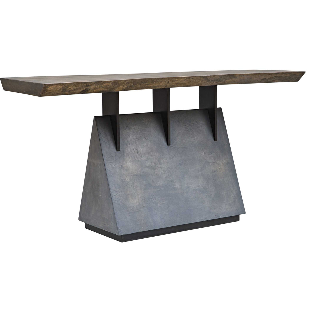 American Home Furniture Uttermost Vessel Industrial Console Table