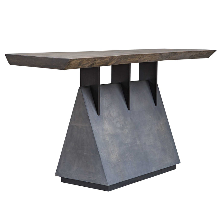 American Home Furniture Uttermost Vessel Industrial Console Table