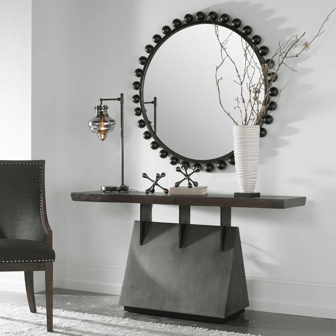 American Home Furniture Uttermost Vessel Industrial Console Table