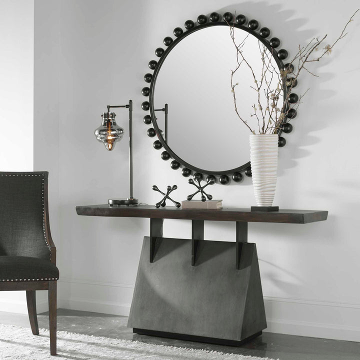 American Home Furniture Uttermost Vessel Industrial Console Table