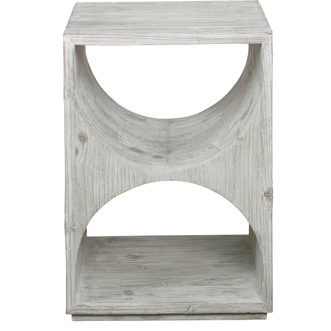 American Home Furniture Uttermost Hans White Side Table