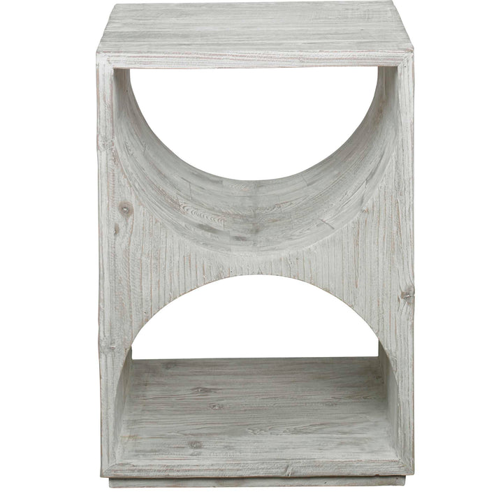 American Home Furniture Uttermost Hans White Side Table