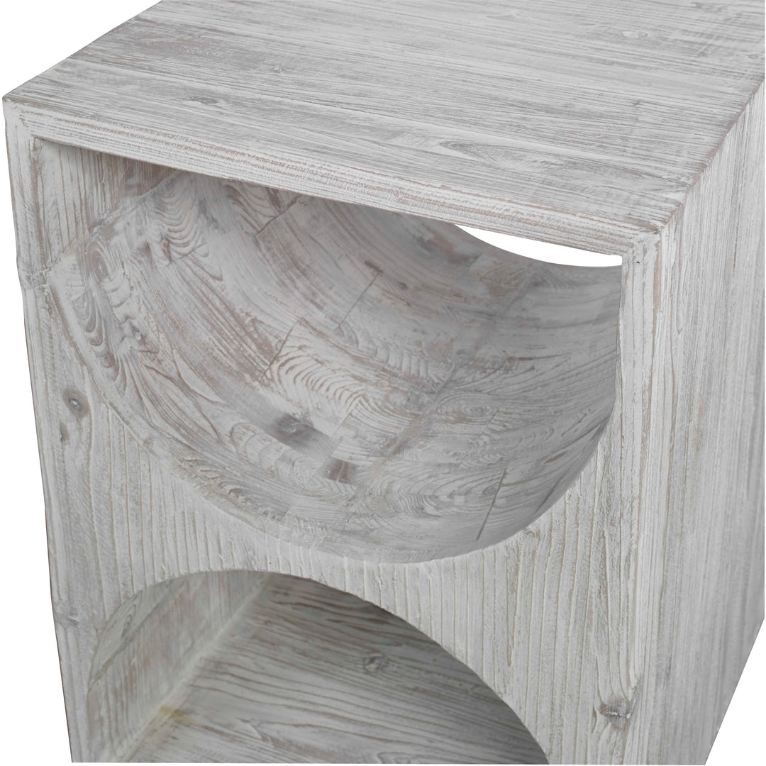 American Home Furniture Uttermost Hans White Side Table