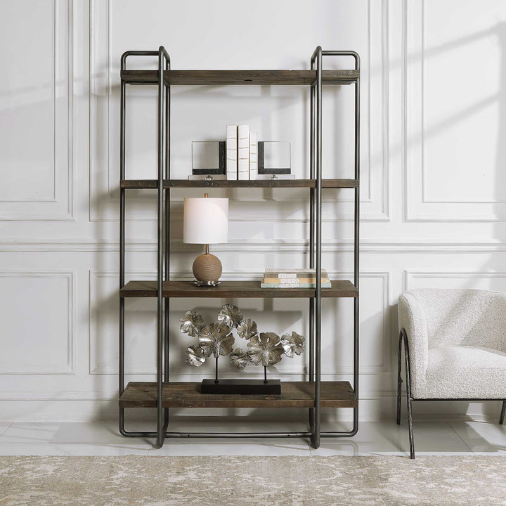 American Home Furniture Uttermost Stilo Urban Industrial Etagere