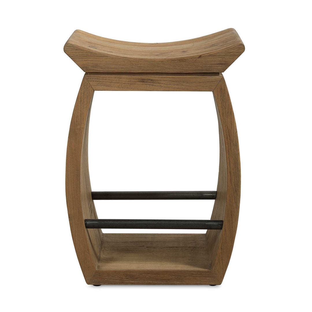 American Home Furniture Uttermost Connor Modern Wood Counter Stool