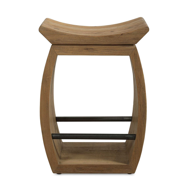 American Home Furniture Uttermost Connor Modern Wood Counter Stool