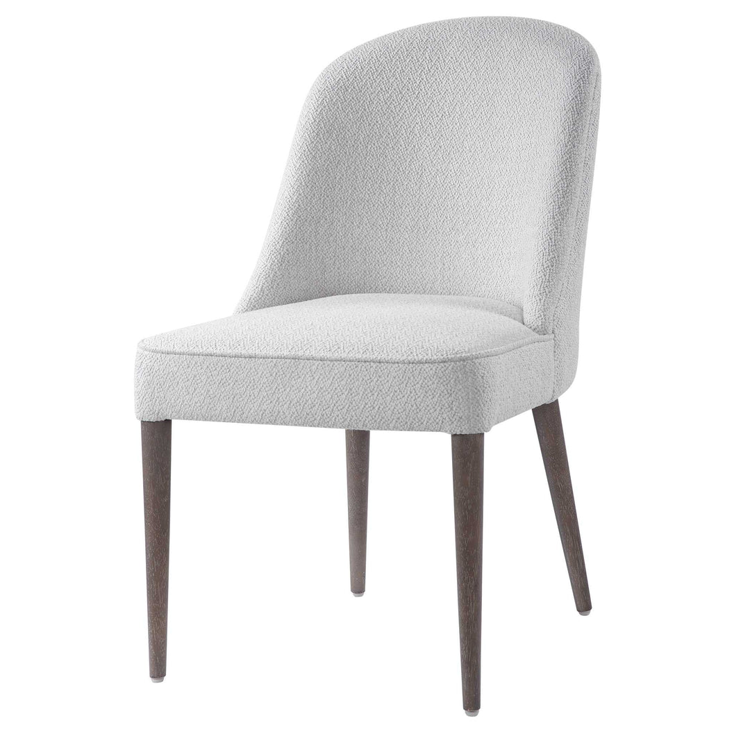 Brie Armless Chair White Set of 2