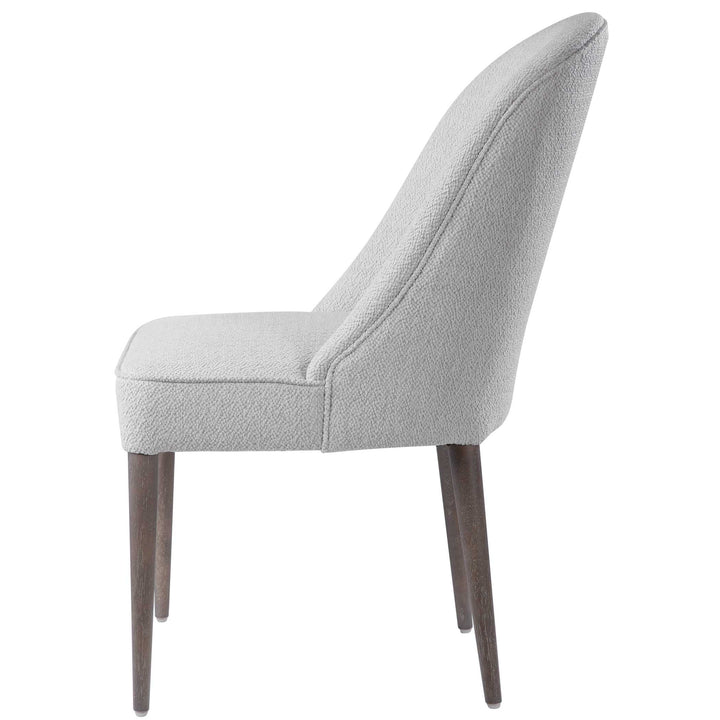 Brie Armless Chair White Set of 2