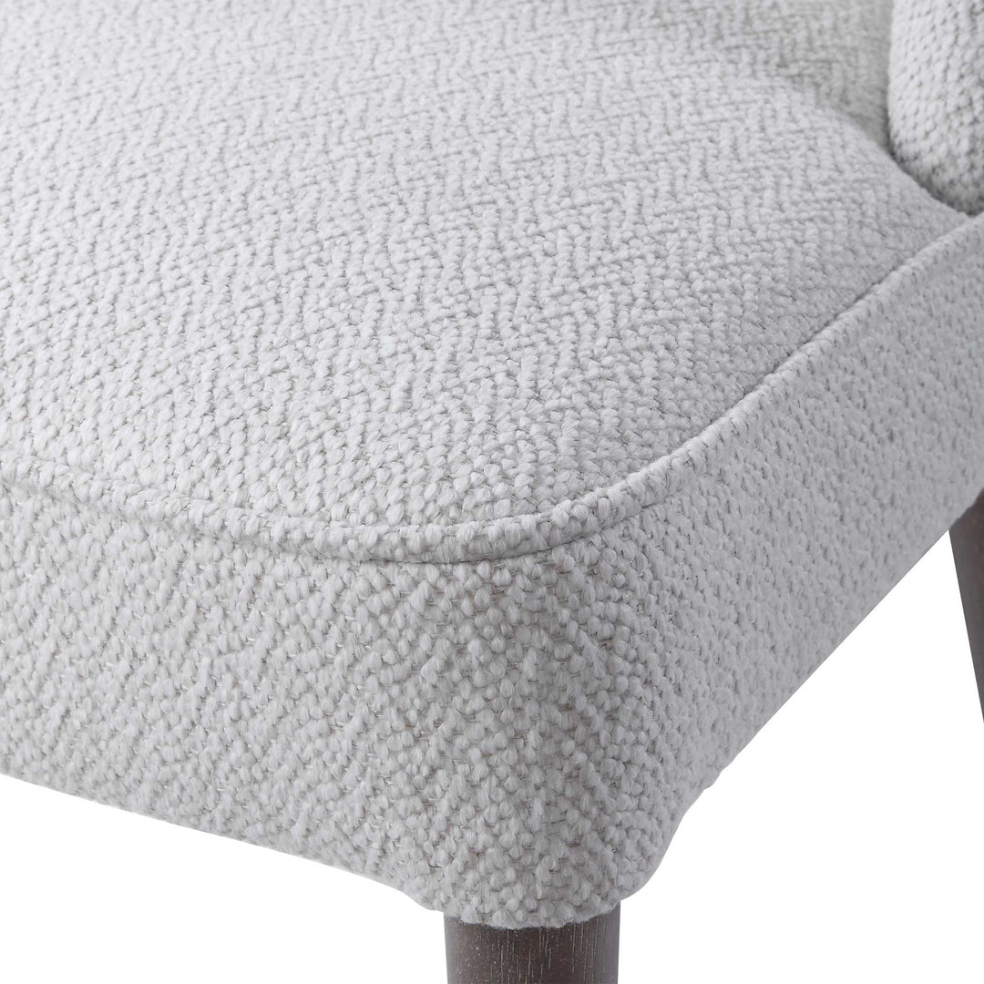 Brie Armless Chair White Set of 2
