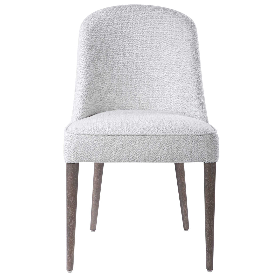 Brie Armless Chair White Set of 2