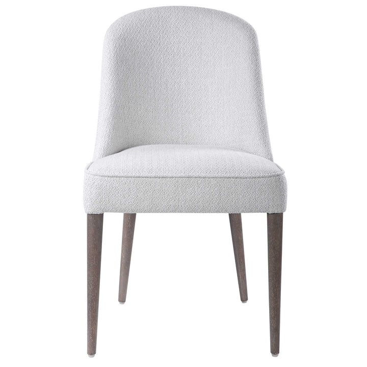 Brie Armless Chair White Set of 2