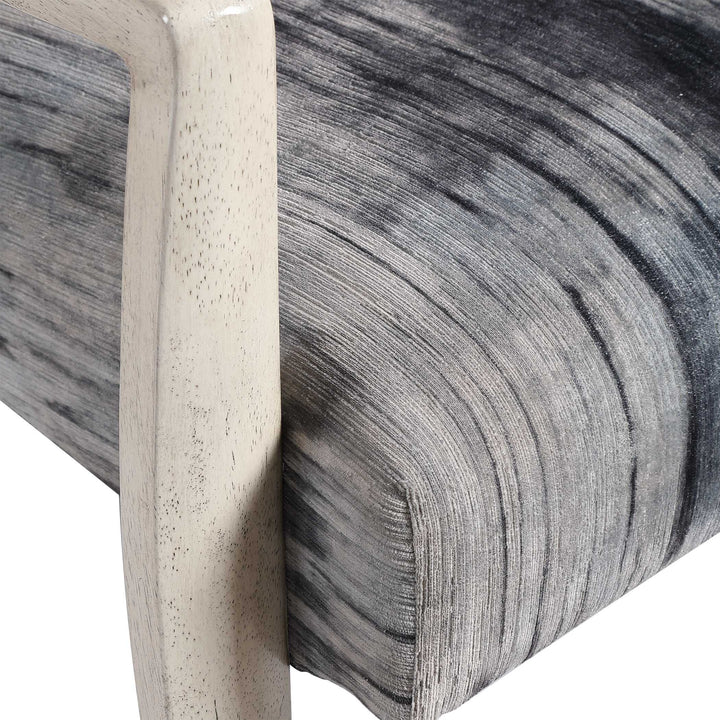 American Home Furniture Uttermost Watercolor Gray Chenille Accent Chair