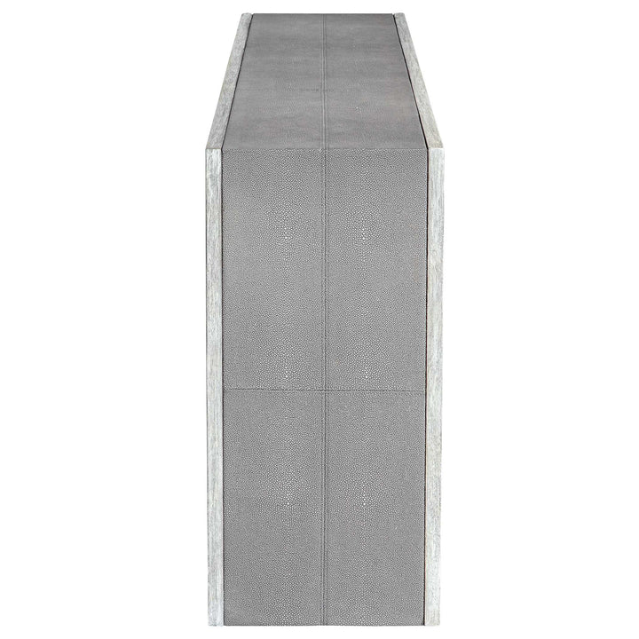 American Home Furniture Uttermost Aerina Aged Gray Console Table