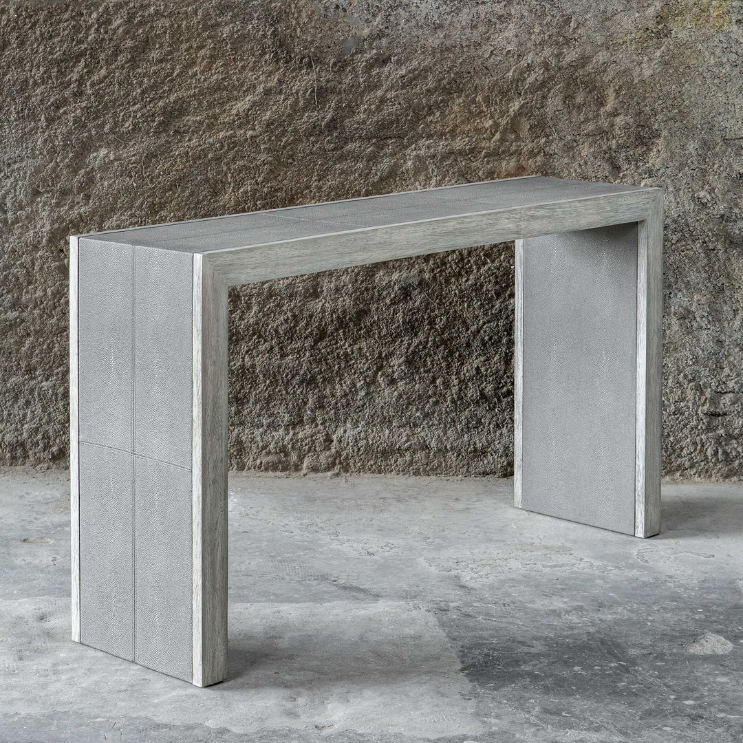 American Home Furniture Uttermost Aerina Aged Gray Console Table
