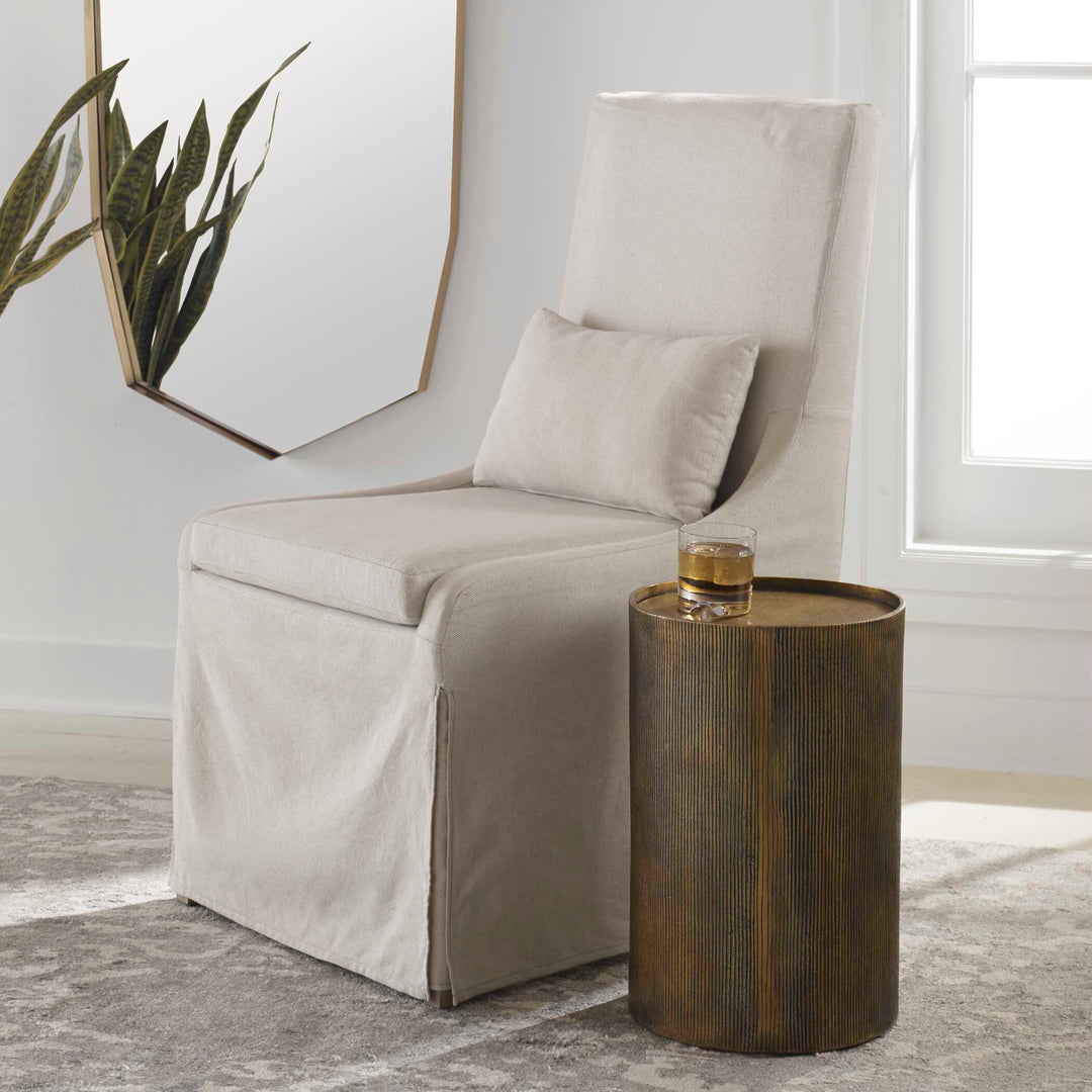 American Home Furniture Uttermost Adrina Drum Accent Table