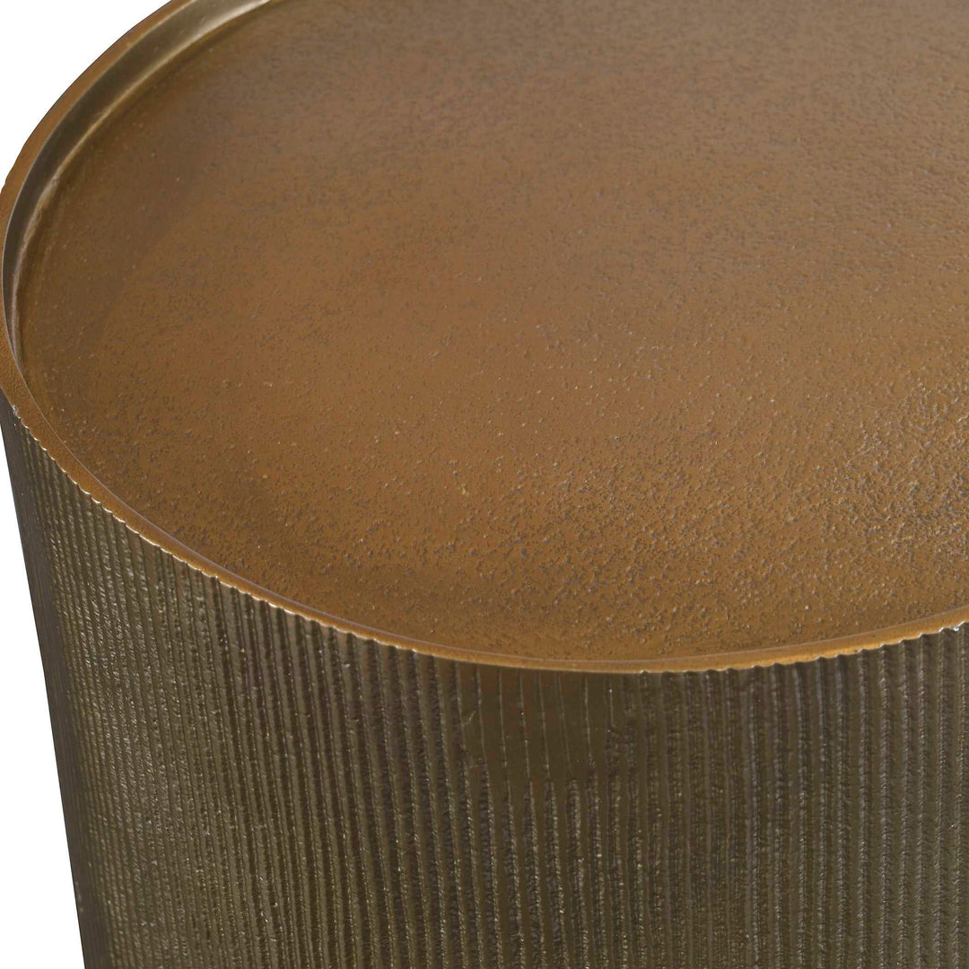 American Home Furniture Uttermost Adrina Drum Accent Table