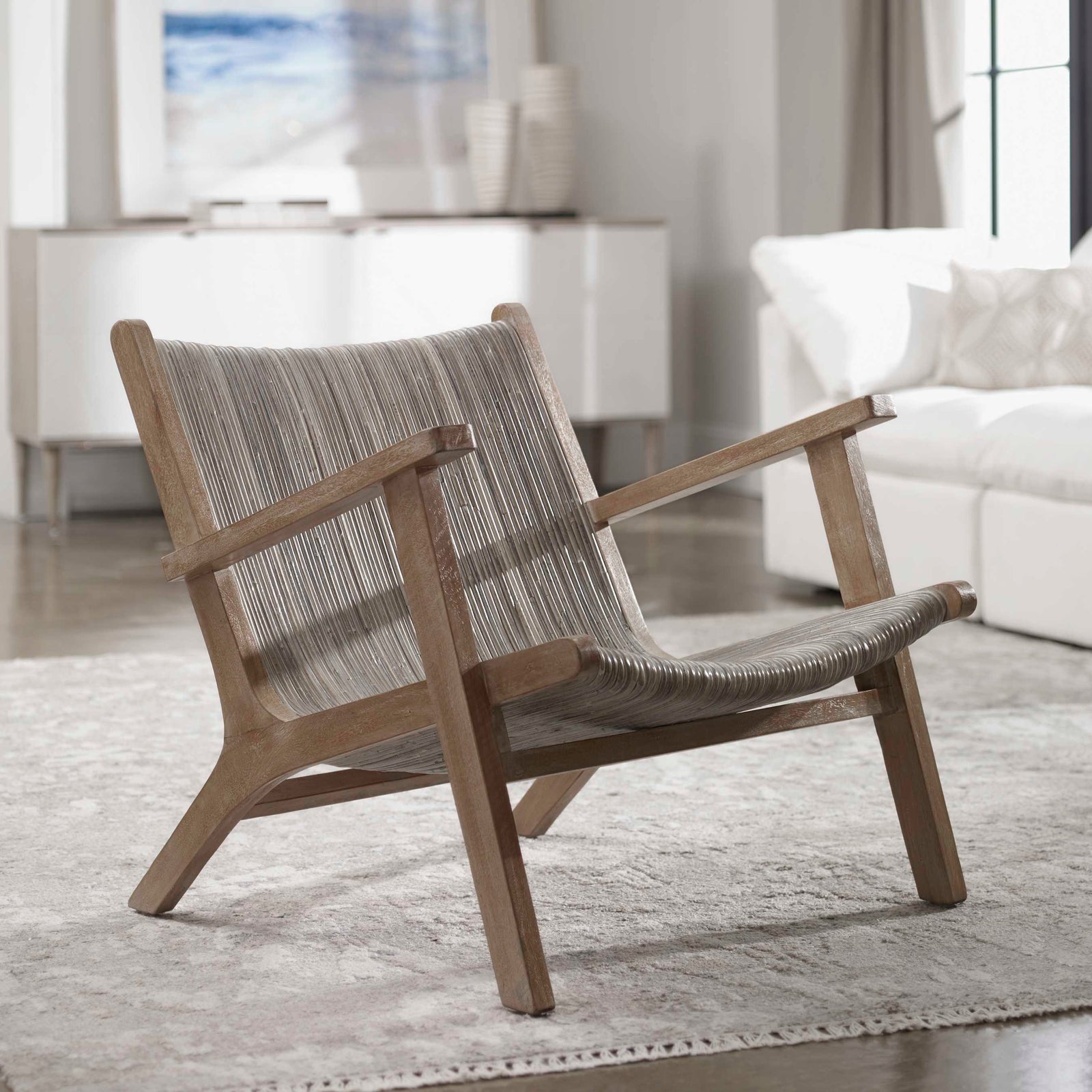 American Home Furniture Uttermost Aegea Rattan Accent Chair