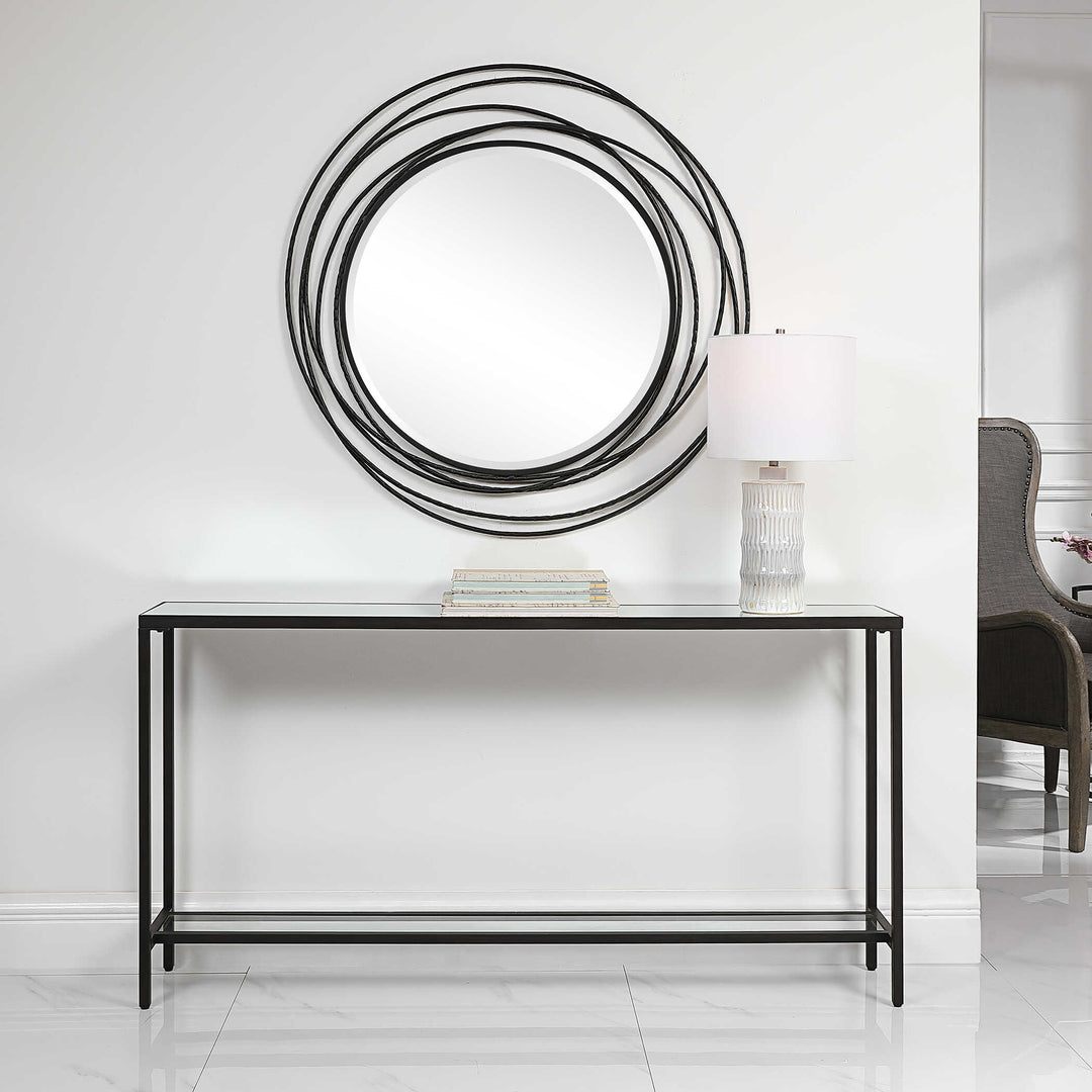 American Home Furniture Uttermost Hayley Black Console Table