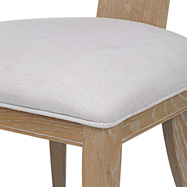American Home Furniture Uttermost Idris Armless Chair Natural Set of 2