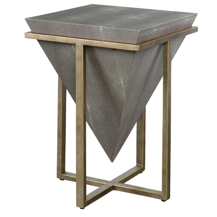 American Home Furniture Uttermost Bertrand Shagreen Accent Table