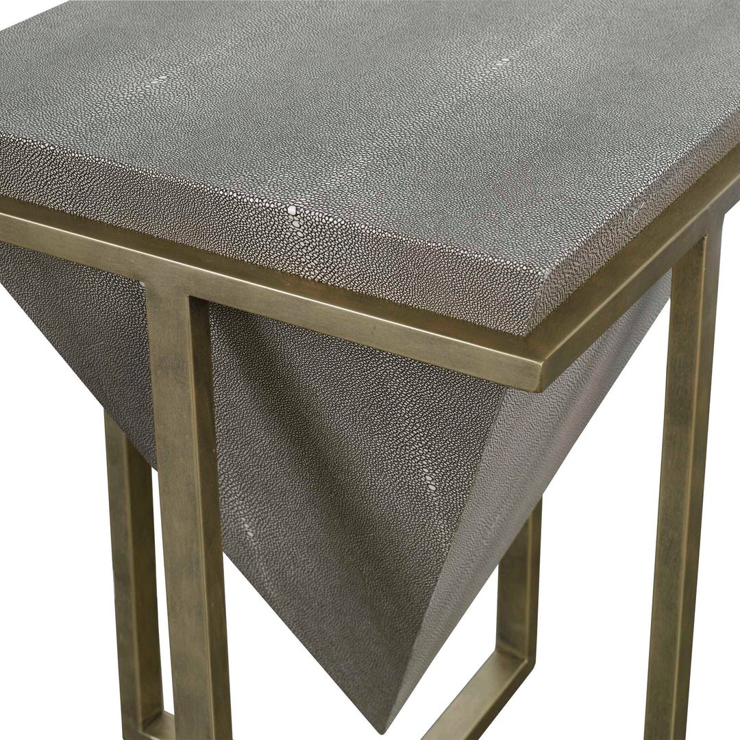 American Home Furniture Uttermost Bertrand Shagreen Accent Table