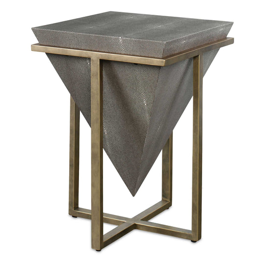 American Home Furniture Uttermost Bertrand Shagreen Accent Table