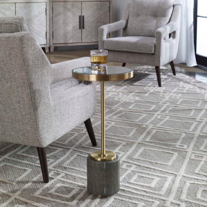 American Home Furniture Uttermost Laurier Mirrored Accent Table