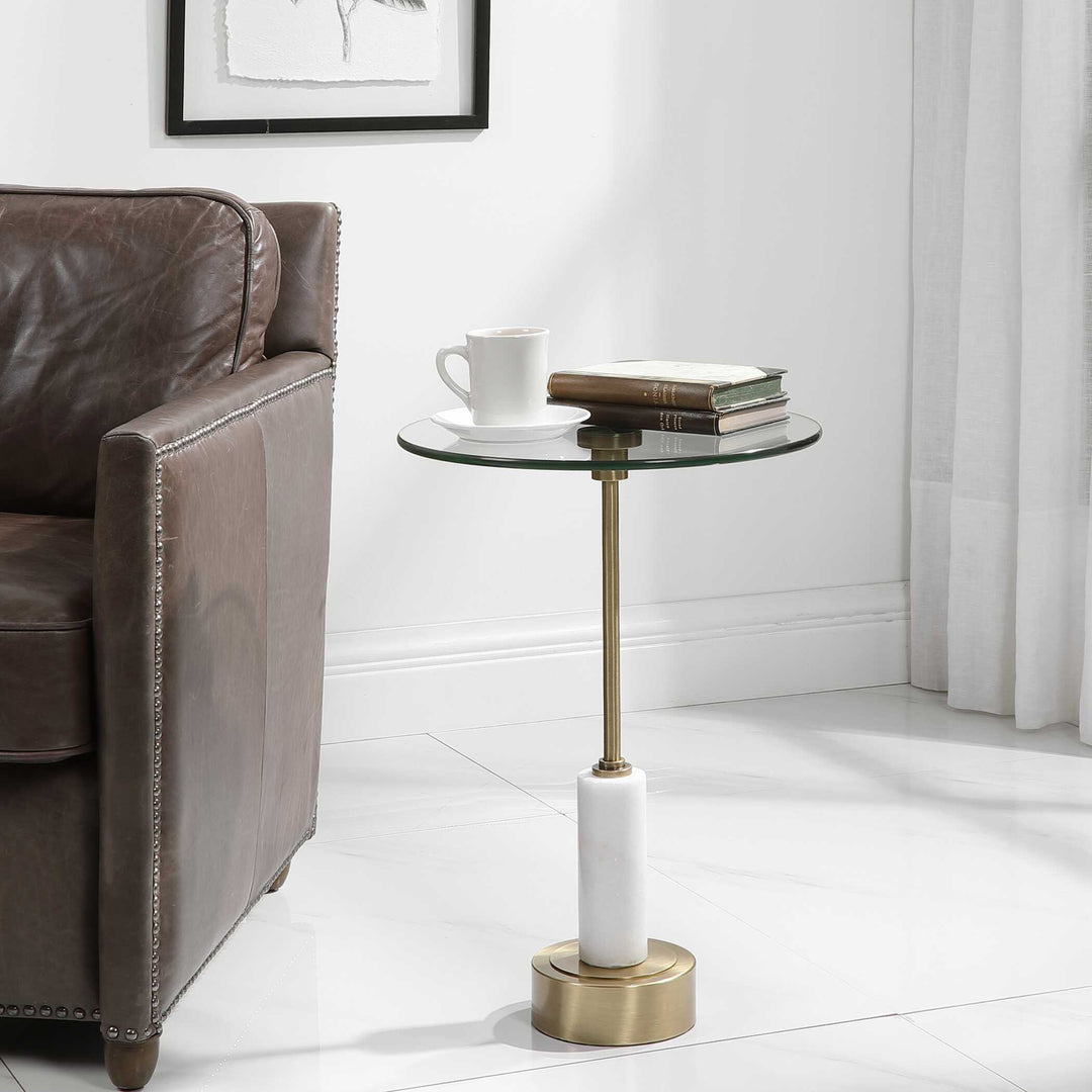 American Home Furniture Uttermost Portsmouth Round Accent Table