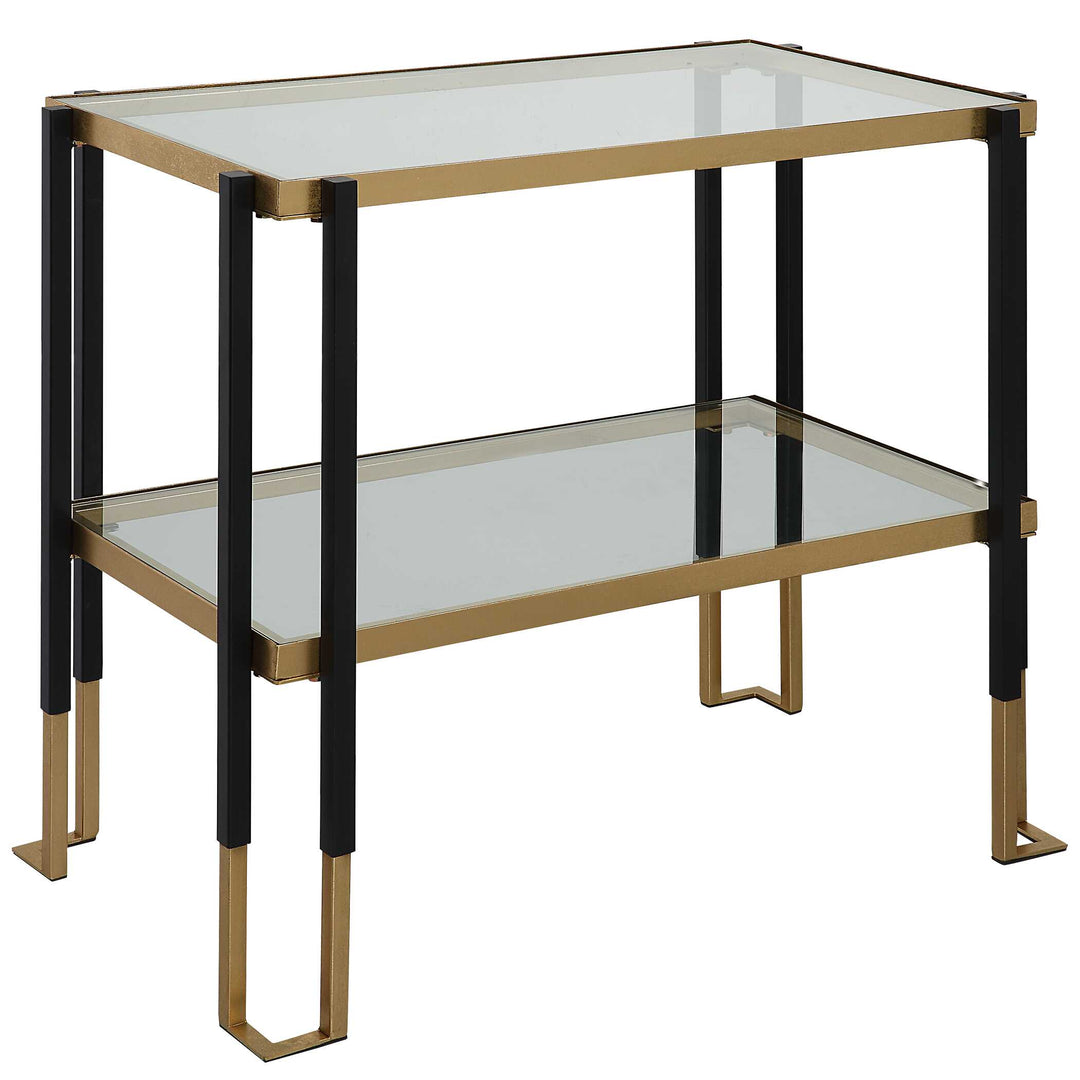American Home Furniture Uttermost Kentmore Glass Side Table
