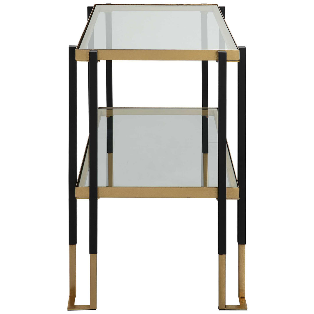 American Home Furniture Uttermost Kentmore Glass Side Table