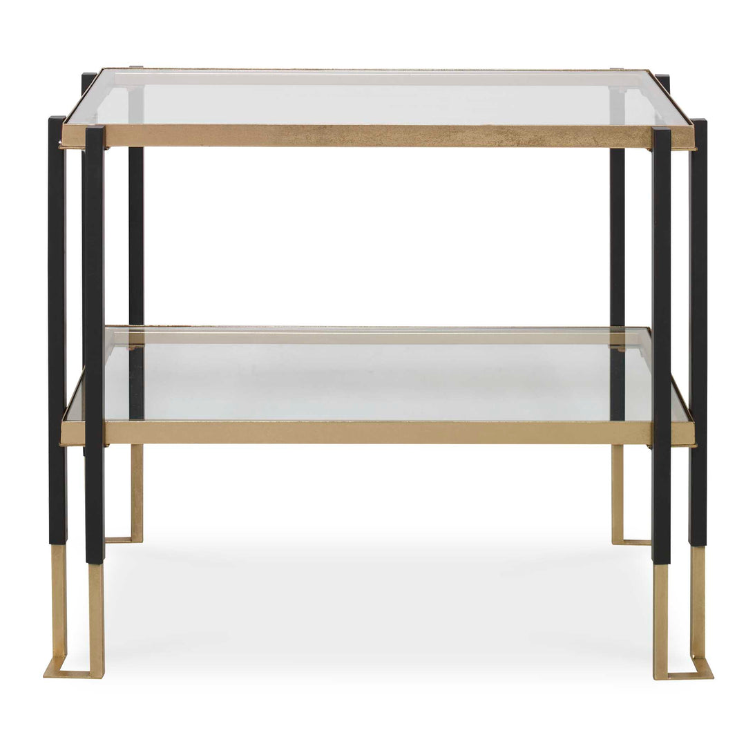 American Home Furniture Uttermost Kentmore Glass Side Table