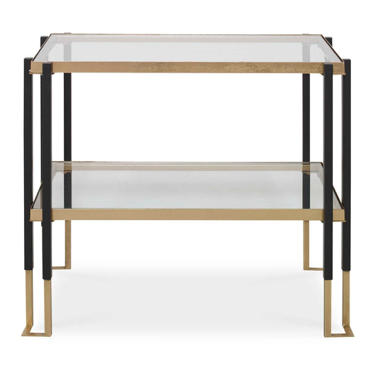 American Home Furniture Uttermost Kentmore Glass Side Table