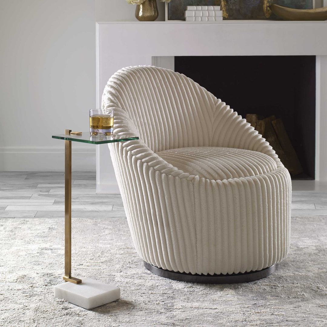 American Home Furniture Uttermost Butler Brass Accent Table