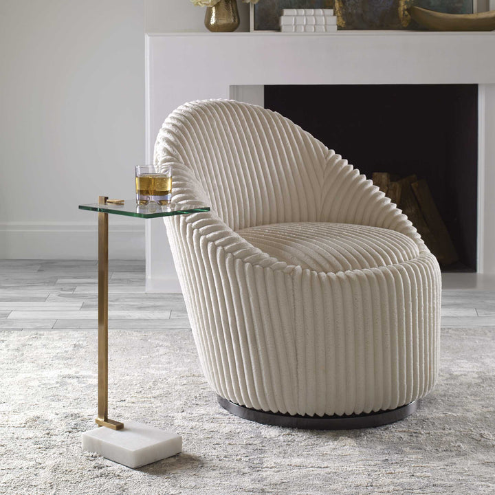 American Home Furniture Uttermost Butler Brass Accent Table