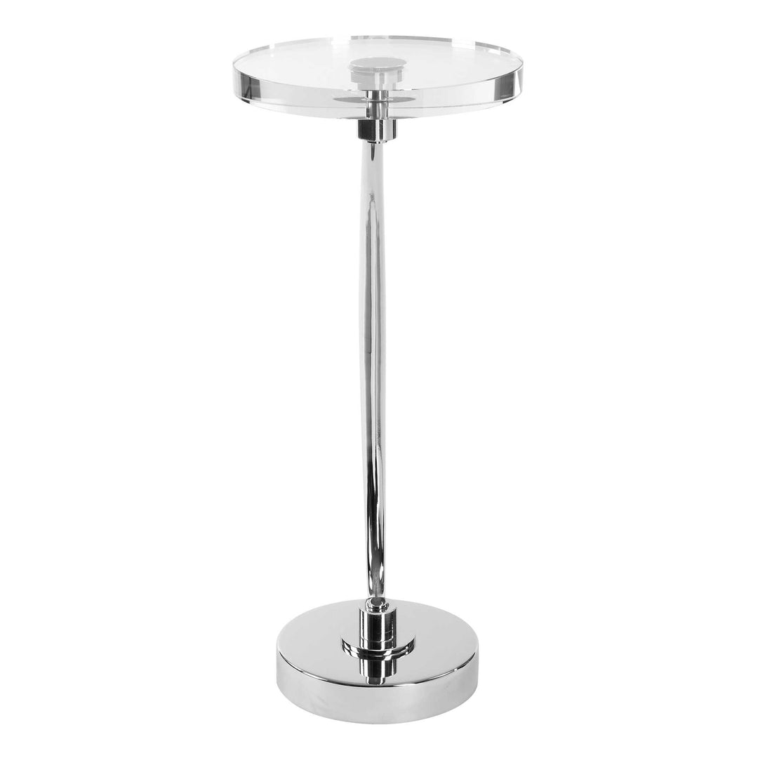 American Home Furniture Uttermost Waveney Nickel Drink Table