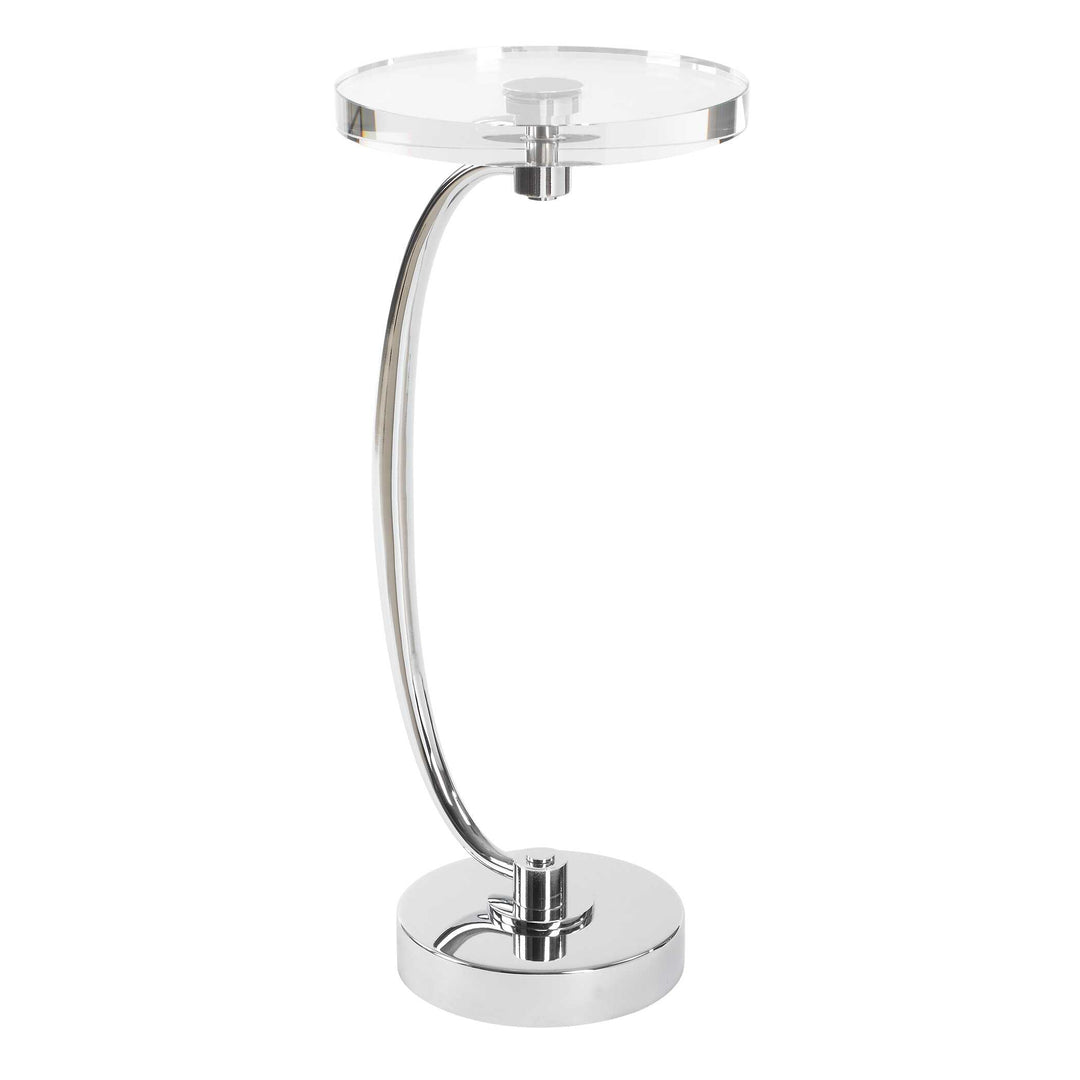 American Home Furniture Uttermost Waveney Nickel Drink Table