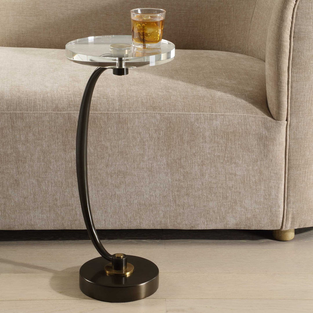 American Home Furniture Uttermost Waveney Bronze Drink Table