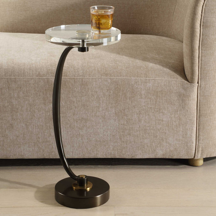 American Home Furniture Uttermost Waveney Bronze Drink Table
