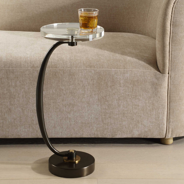 American Home Furniture Uttermost Waveney Bronze Drink Table