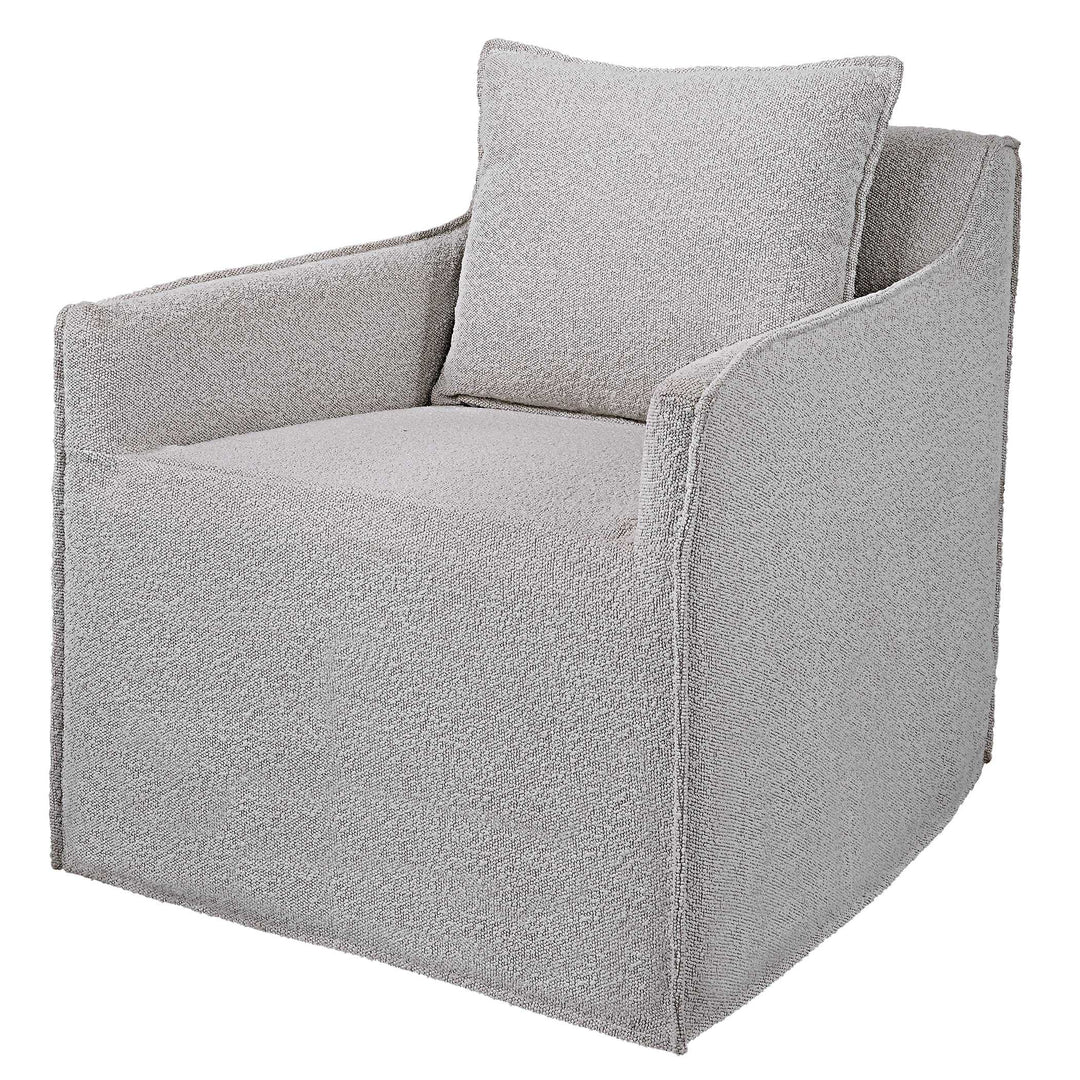 American Home Furniture Uttermost Welland Gray Swivel Chair
