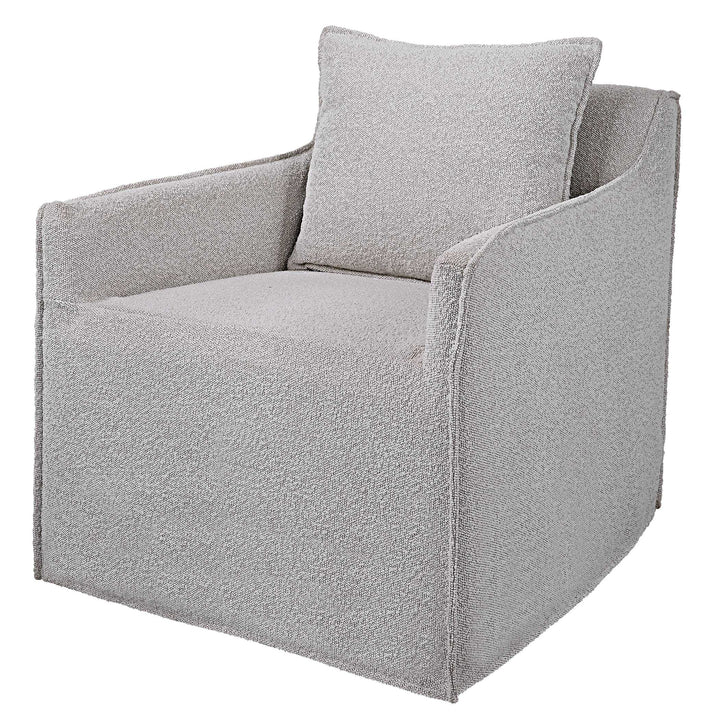 American Home Furniture Uttermost Welland Gray Swivel Chair