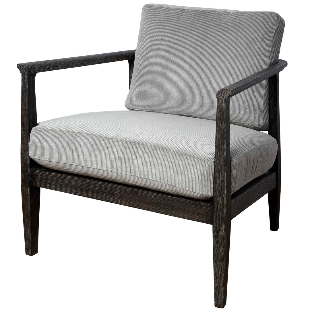 American Home Furniture Uttermost Brunei Modern Gray Accent Chair
