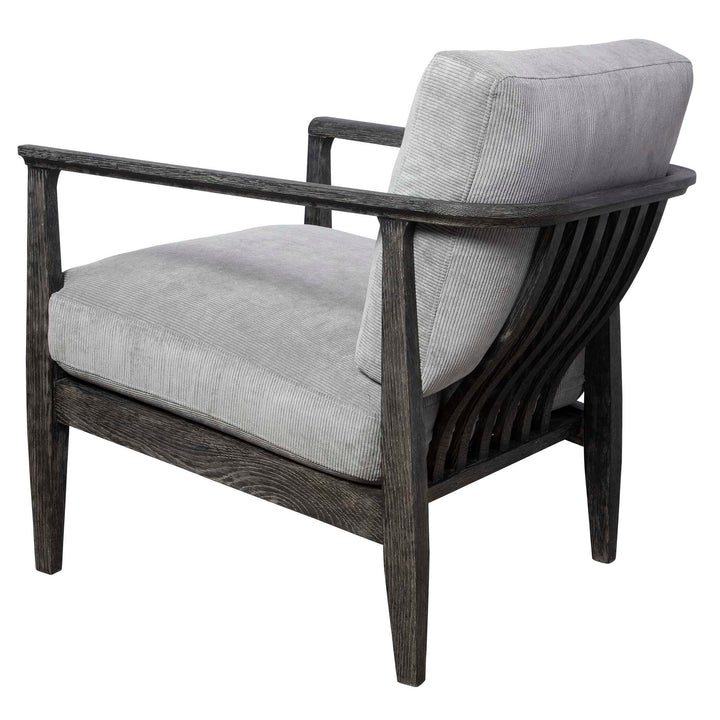 American Home Furniture Uttermost Brunei Modern Gray Accent Chair