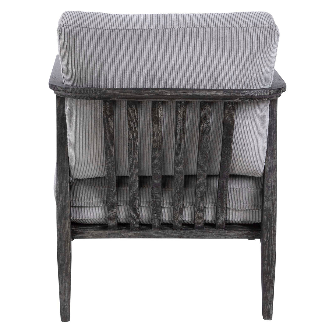 American Home Furniture Uttermost Brunei Modern Gray Accent Chair