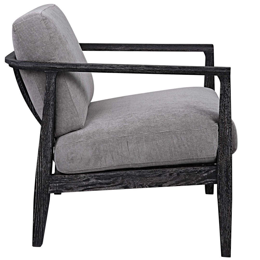 American Home Furniture Uttermost Brunei Modern Gray Accent Chair