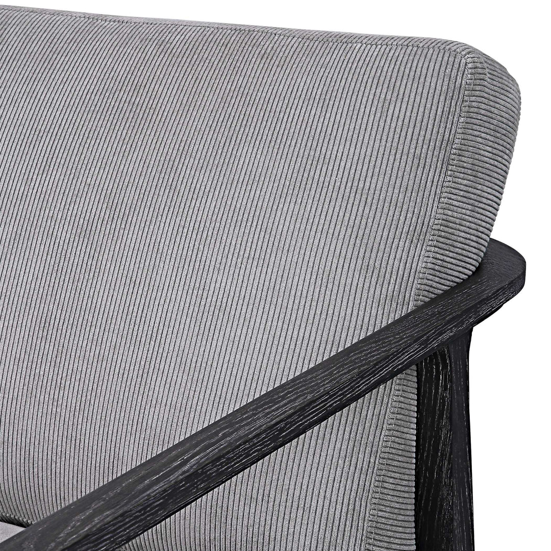 American Home Furniture Uttermost Brunei Modern Gray Accent Chair