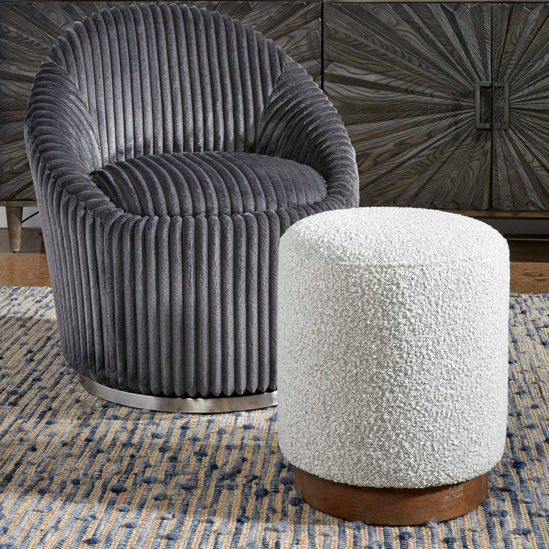 American Home Furniture Uttermost Avila Light Gray Ottoman