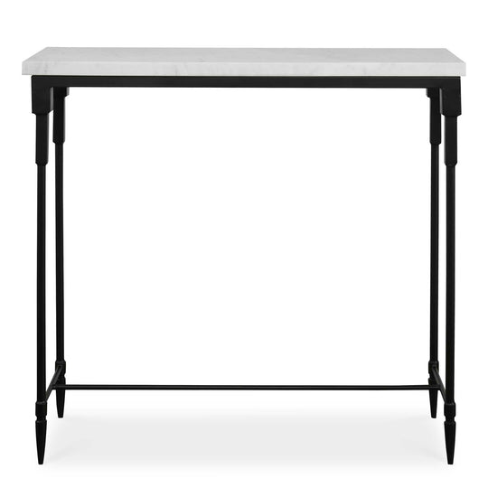 American Home Furniture Uttermost Bourges White Marble Console Table