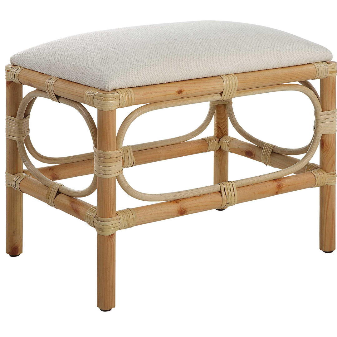 Laguna Small White Bench - AmericanHomeFurniture